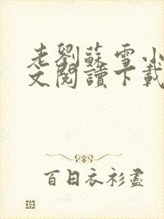 老刘苏雪小说全文阅读下载