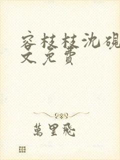 容枝枝沈砚书全文免费