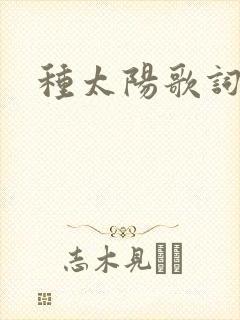 种太阳歌词