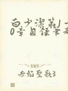 白少洁第1一40章目录笔趣阁