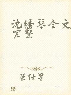 沈绣琴全文阅读完整