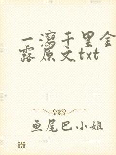 一泻千里金银花露原文txt