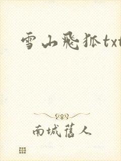 雪山飞狐txt