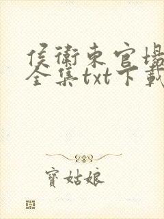 侯卫东官场笔记全集txt下载