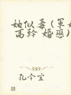 她似毒 (军婚 高干 婚恋)完结