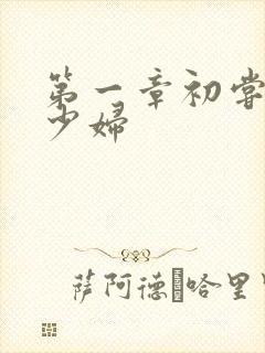 第一章初尝极品少妇