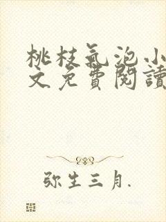 桃枝气泡小说全文免费阅读