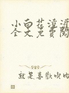 小白花浇灌日常全文免费阅读