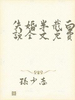 失婚半截白菜小说全文免费阅读