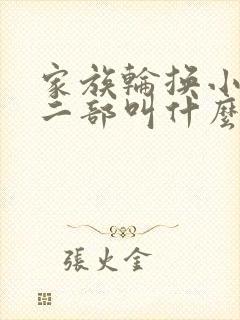 家族轮换小说第二部叫什么名字