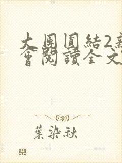 大团圆结2亲情会阅读全文