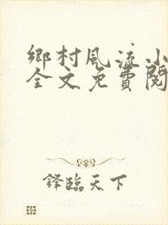 乡村风流小傻子全文免费阅读