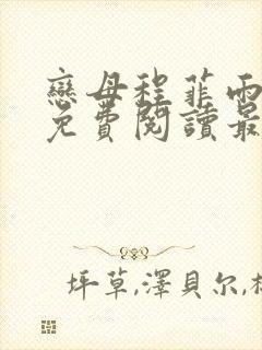 恋母程菲雨全文免费阅读最新章节