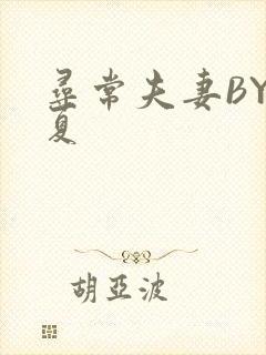 寻常夫妻BY写夏