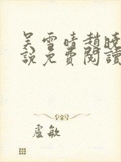 吴雪晴赵晓东小说免费阅读