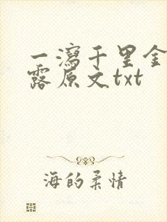 一泻千里金银花露原文txt