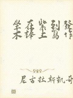 坐在紫到发黑的木棒上写作业