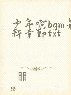 少年啊bgm最新章节txt