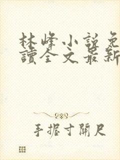 林峰小说免费阅读全文最新章节