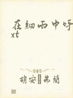 在细雨中呼喊txt