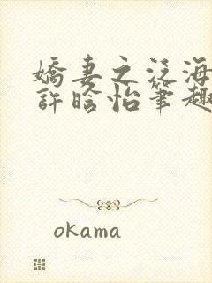 娇妻之泛海之舟许晗怡笔趣阁