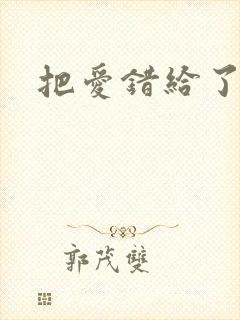 把爱错给了你