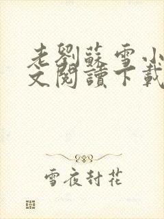 老刘苏雪小说全文阅读下载