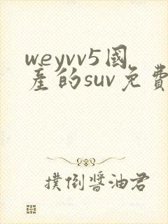 weyvv5国产的suv免费