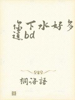 你下水好多下水道bd