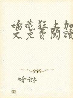 娇藏狂上加狂全文免费阅读笔趣阁