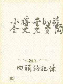 小瞎子by苏软全文免费阅读