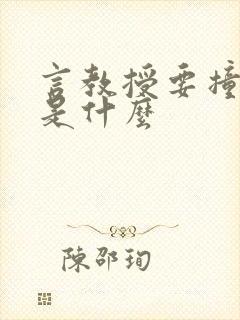 言教授要撞坏了是什么