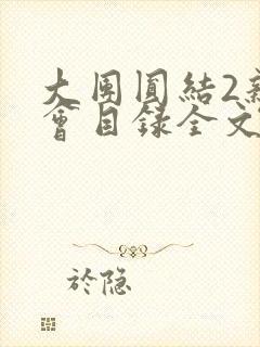 大团圆结2亲情会目录全文阅读视频