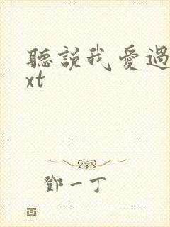 听说我爱过你txt