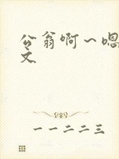 公翁啊～嗯啊h文