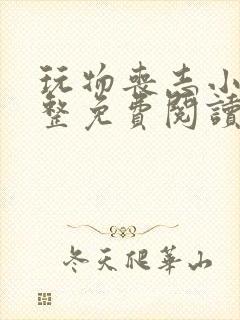 玩物丧志小说完整免费阅读笔趣阁无弹窗