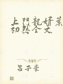 上门龙婿叶辰萧初然全文