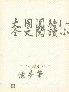 大团圆结1一6全文阅读小说于兜兜