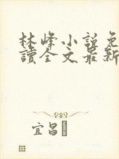 林峰小说免费阅读全文最新章节