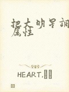 把大明星调成专属性