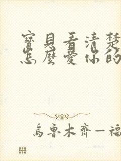 宝贝看清楚我是怎么爱你的小说