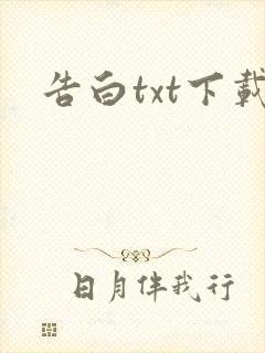 告白txt下载