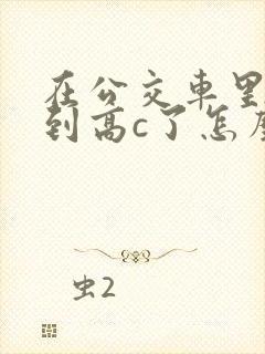 在公交车里c弄到高c了怎么办