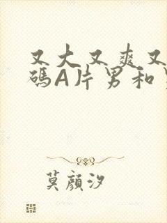 又大又爽又黄无码A片男和男