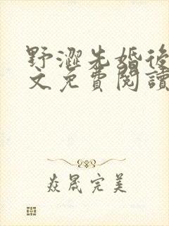 野涩先婚后爱全文免费阅读笔趣阁