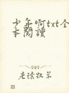 少年啊txt全本阅读