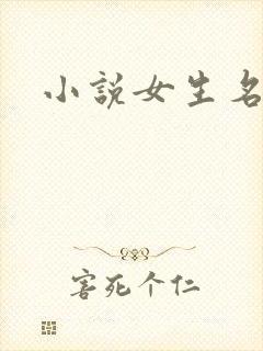 小说女生名字