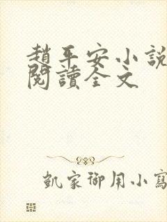 赵平安小说免费阅读全文