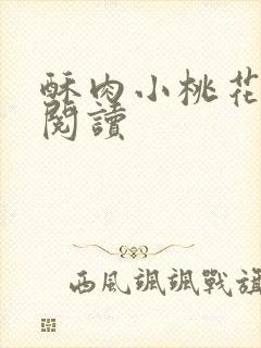 酥肉小桃花全文阅读