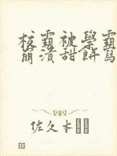 校霸被学霸玩到崩溃甜饼写手